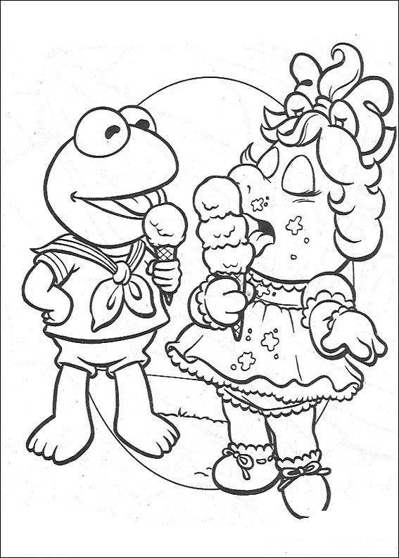 Plansa de colorat cu Bebelusi Muppet 4 34